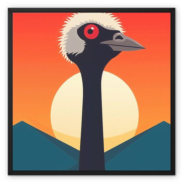 The Ostrich Framed Canvas