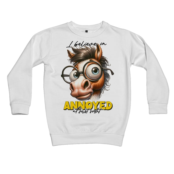 Annoyed At First Site Kids Sweatshirt